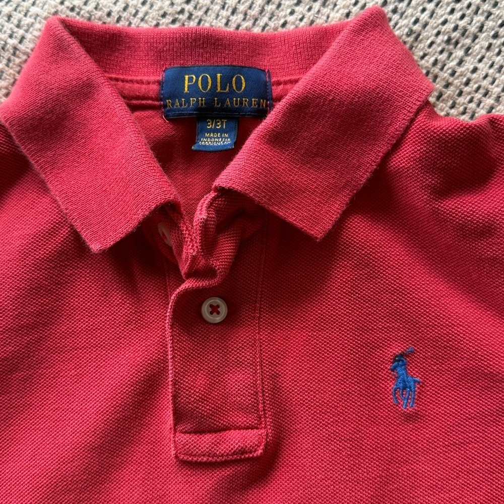 POLO Ralph Lauren kids red polo shirt - Picture 3 of 4